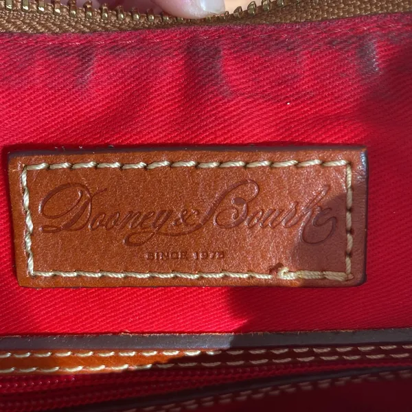 Dooney and Bourke Taupe Elephant Gray Pebbled Leather Shoulder Bag - Image 9