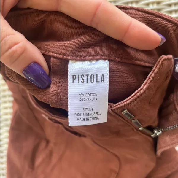 Pistola Nicole Wide Leg High Rise Spice Pants size 28 workwear classic‎ boho - Image 9