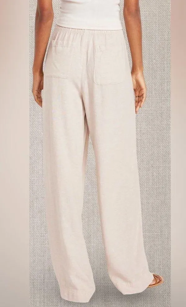 NWTS💓GAP OLD NAVY XL💓LINEN WIDE LEGGED PANTS SIDE AND BACK POCKETS - Image 5