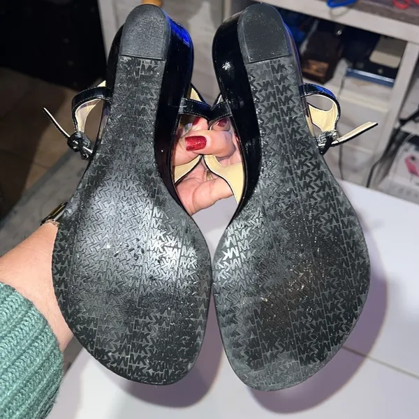 Michael Kors, Ramona, black wedges 6M - Image 3
