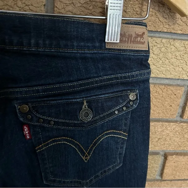 Levi's 515 Bootcut Jeans Women's Dark Wash Denim Stretch Size 10L (30x34) - Image 4
