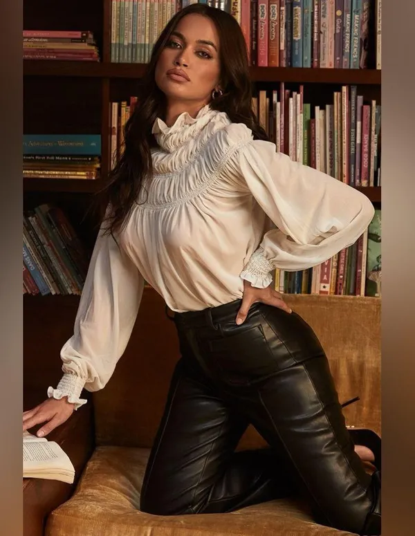 HOUSE OF CB Grainne Black Vegan Leather Pants - Image 3