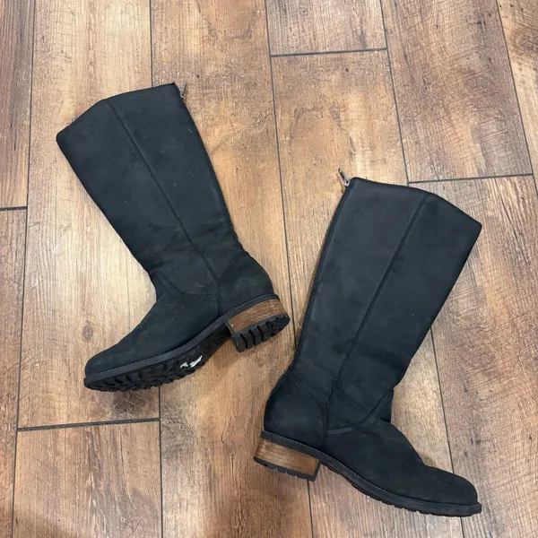 Ugg Seldon 1009201 Women's Tall Black Suede Zipper Riding Boots Size 7 - Image 2