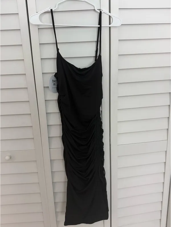 Princess Polly Black Midi Dress - Image 3
