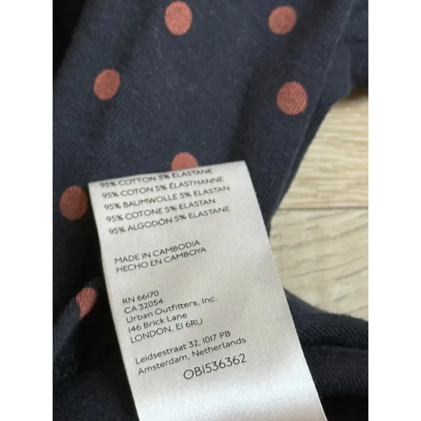 EUC Maeve Anthropologie Printed Ruched Buttondown polkadots collared blouse XL - Image 9