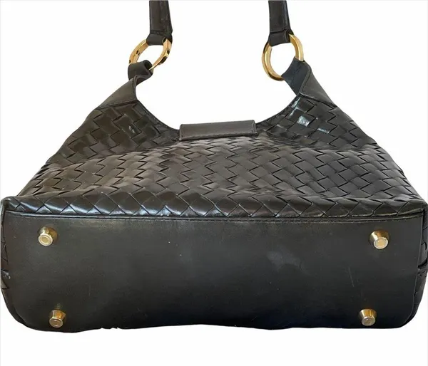 Marc & Marc by Shariff leather bsketweave handbag - Image 6