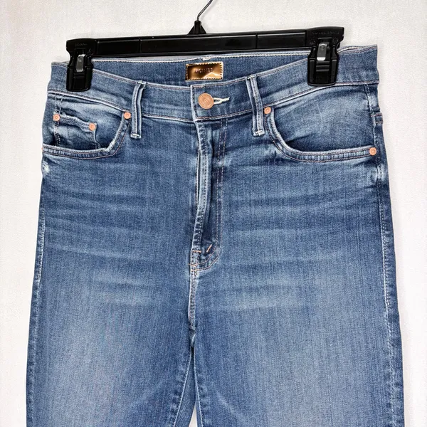 Mother Denim The Insider Crop Step Chew Straight Jeans - Image 6