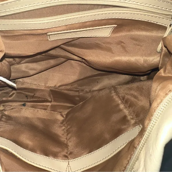 Mia Battina Women's Genuine Leather‎ Cream Bag - Image 11