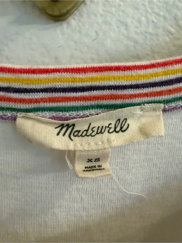 Madewell Rainbow Striped Trim Tank XS - Image 7
