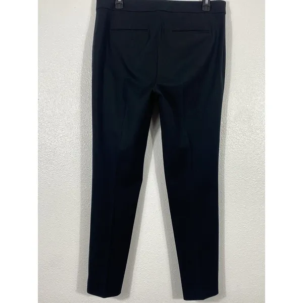 Lauren Ralph Lauren Black Flat Front Straight Dress Pants Size 8 Classic Stretch - Image 5
