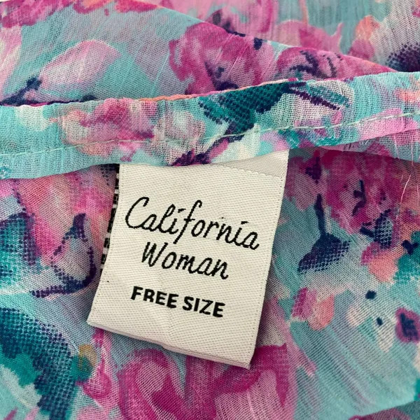 SUNFLOWER Pink Floral Kaftan Cover Up Sheer Summer Dress Boho Coastal Beachy OS - Image 12