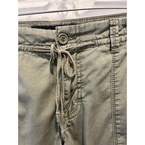 Calvin Klein Jeans Womens‎ Size 6 Olive Green Cargo Shorts Cotton Drawstring Hem - Image 5