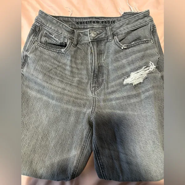 American Eagle Outfitters Gray Ankle Jeans - Image 5
