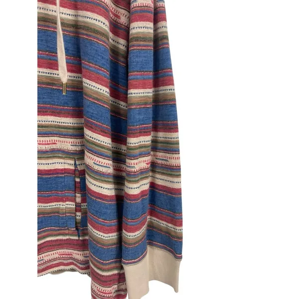Ralph Lauren Jeans Co 2X Striped Hoodie Aztec Western Long Sleeve Pullover Top - Image 3