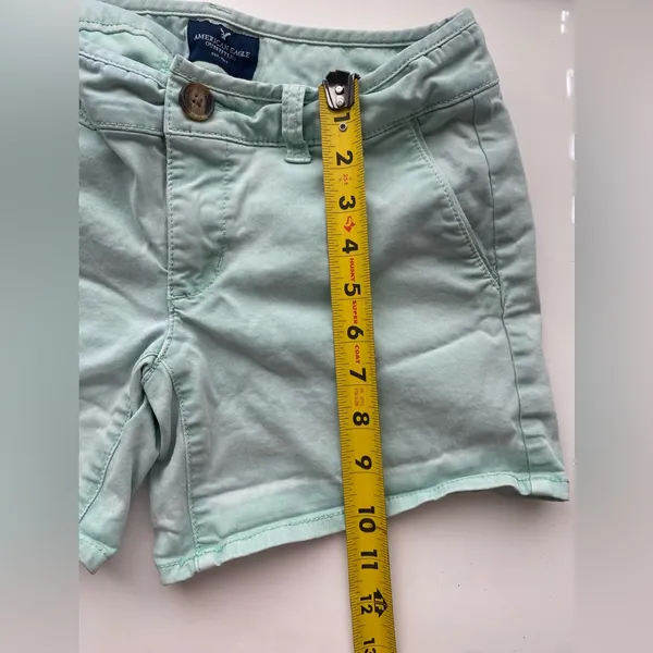 American Eagle Mid Stretch Teal Women’s Shorts size 0 - Image 4