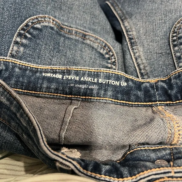AG × Vintage Stevie Anthropologie‎ Ankle Button Up Jeans Size 28 - Image 11