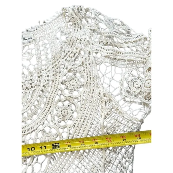 Jens Pirate Booty Free People Crochet Mini Dress Size XS off white / ivory - Image 8