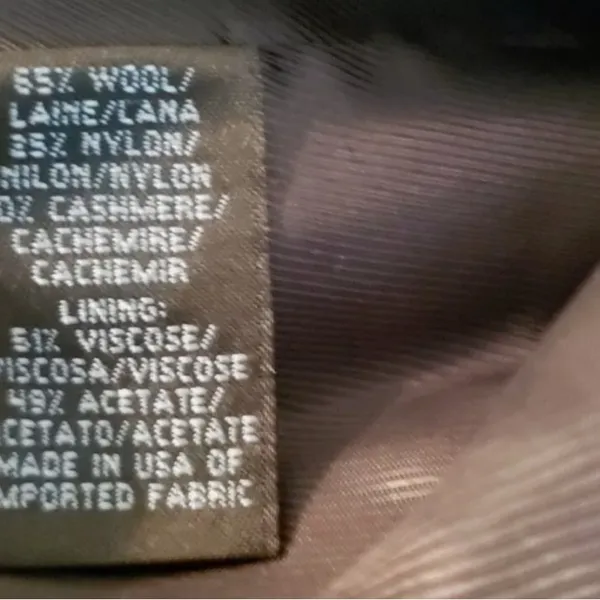 Kenneth Cole Reaction black Cashmere wool blend coat New! - Image 5