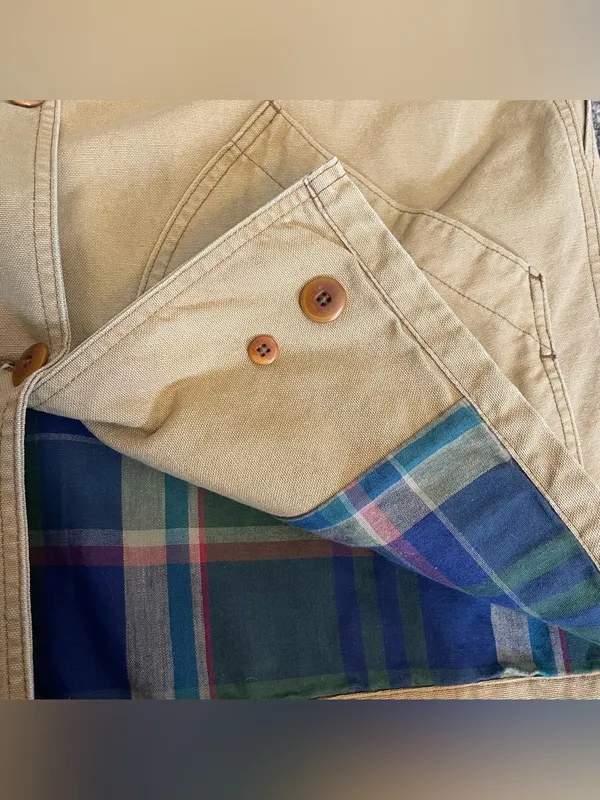 L.L. Bean Vintage Field Coat Chore Jacket Canvas button down - Image 5