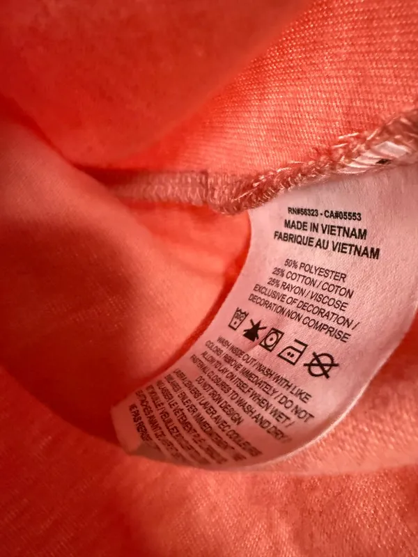 Nike Sportswear Gym Vintage Full Zip Hoodie Coral Pink S - Image 5