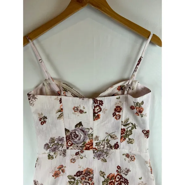 Brock Collection x‎ H&M Floral Bustier Mini Dress Pink Rose Linen Blend - Image 8