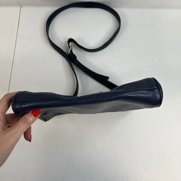 Kate Spade Lombard Street Cayli Crossbody Bag Navy Pebbled‎ Leather Purse READ - Image 9