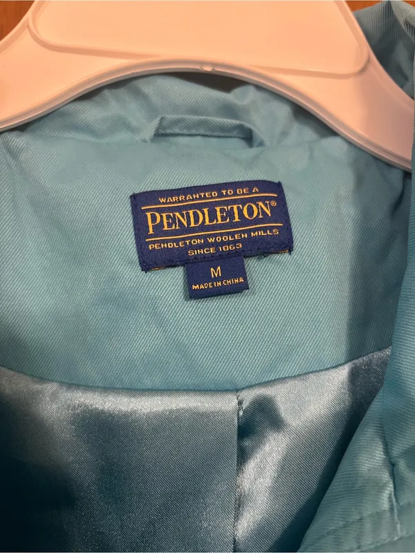 Pendleton Women's Light Teal Zip Jacket - Image 3