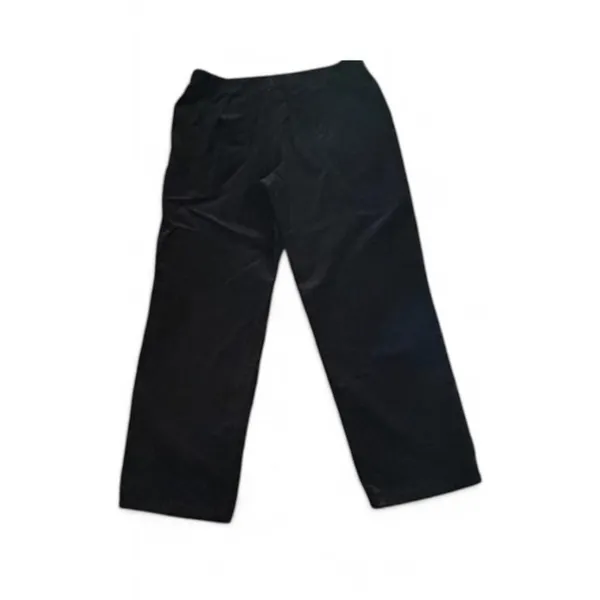 Vintage Adriana‎ Bermani Sport Black Velour Pants Sz 14 Vintage Y2K Goth - Image 3