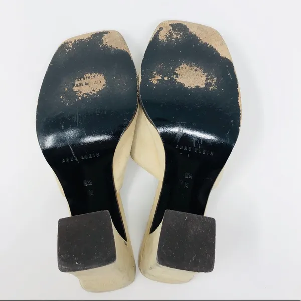 ANNE KLEIN tan suede heel 👡 slides - Image 5