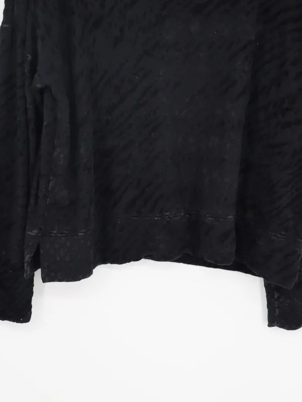 Majestic Filatures Woman's Black Burnout Velvet Cowl Neck Long Sleeve Top XL - Image 7