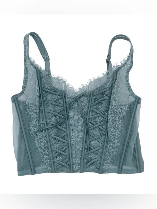 Victoria's Secret Dream Angels Unlined Lace Up Corset Size Small DD Fairycore - Image 2