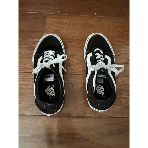 Vans Old Skool Black White Low Top Suede Canvas Skate‎ Shoes Womens 7.5 - Image 4