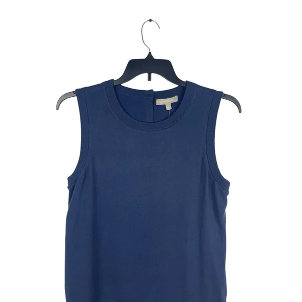 Banana Republic Women’s L Navy Sleeveless Top Knit Silk Blend Layered Hem NWT - Image 4