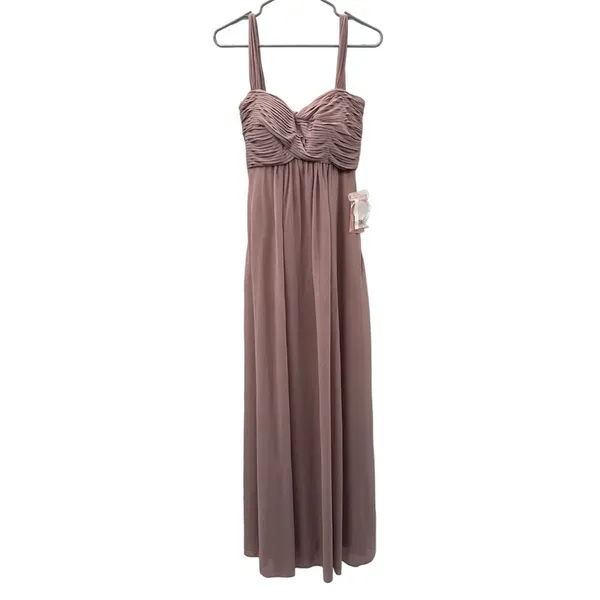 Birdy Grey Maria Convertible‎ Bridesmaid Maxi Dress in Mesh Mauve Sz S NEW - Image 3