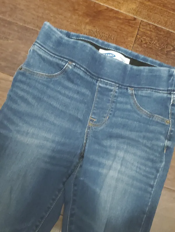 Old Navy Rockstar Jeggings Mid- Rise Disstrssed Size 0 Super Stretchy - Image 3