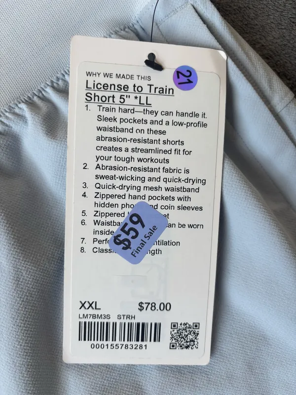 Lululemon License to Train Short 5” Size XXL - Image 4
