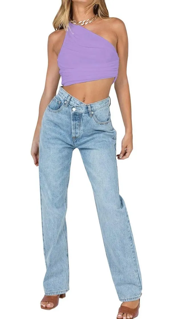 Amazon One Shoulder Crop Top - Image 2