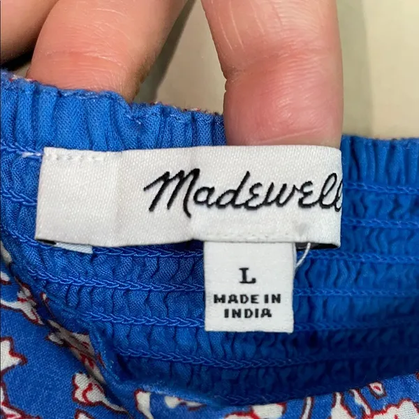 Madewell Women’s Boho Cottagecore Floral Print Shoulder Tie Tiered Midi Dress - Image 7