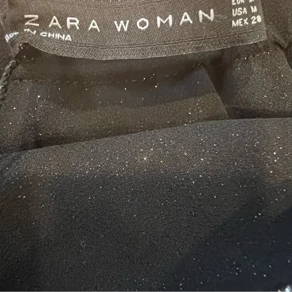 Zara Black Glittery Top - Image 4
