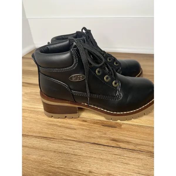 Women's Size 6 Lugz Moto Combat Ankle Boots Flexastride Memory Foam - Image 3