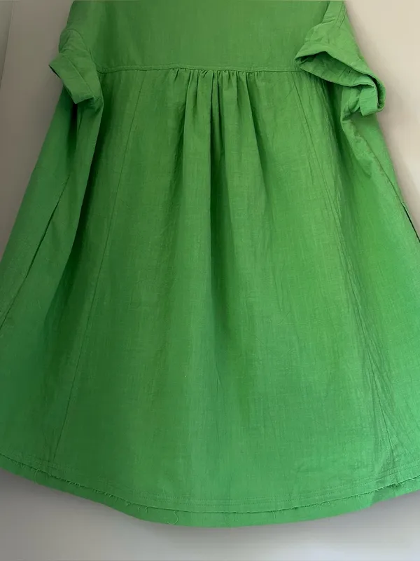 Ces Femme "Take It Easy" Cotton Gauze Babydoll Vibrant Kelly Green Oversize S - Image 3