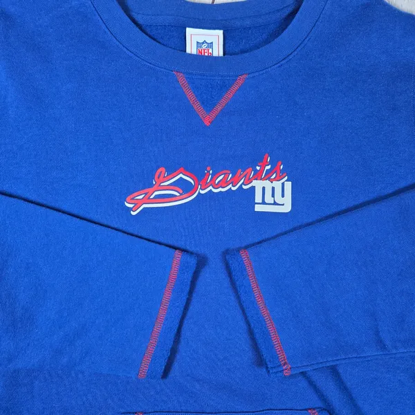 NFL For Her‎ New York Giants Blue Sweatshirt Womens Large DV73 SDHF Pocket - Image 4