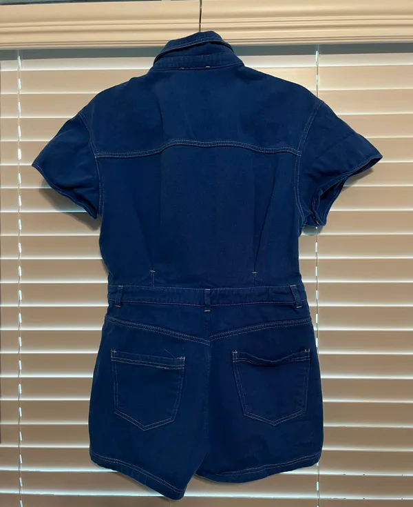 Boutique Blue Jean Romper - Image 2