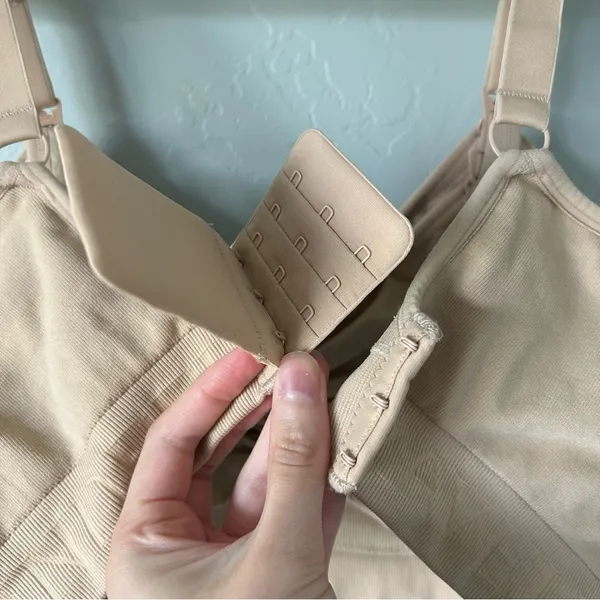 Kindred Bravely Sublime Hands-Free Pumping Nursing Bra Beige Large Busty E-H Cup - Image 6