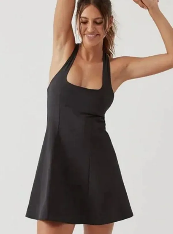 Outdoor Voices Black Cross Back Dress New NWT Size Large - Image 2
