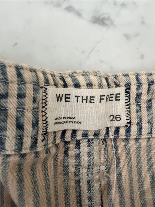 We The Free Day Dreamer Railroad Free People Boho Striped Shorts - Image 10