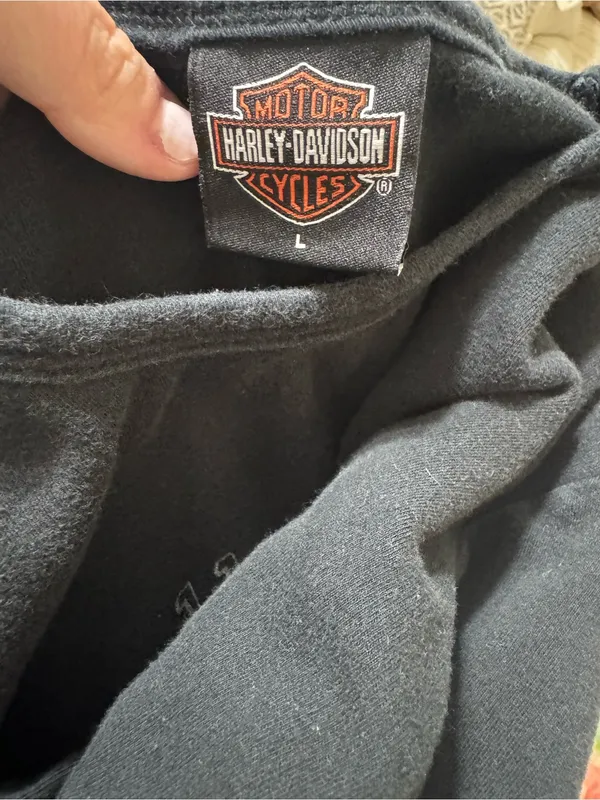 Harley-Davidson Black Long Sleeve Script Logo Shirt - Image 5