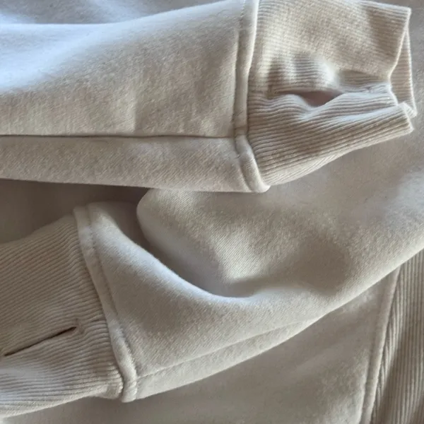 Freely‎ Women's White Quarter Zip Hoodie Yoga Sweater Medium - Image 6
