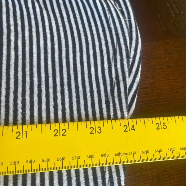 Loft Classic Black and White Striped Long Sleeve Top size 16-18 - Image 8