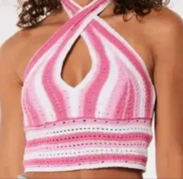 Hollister Crochet Halter Top - Image 2